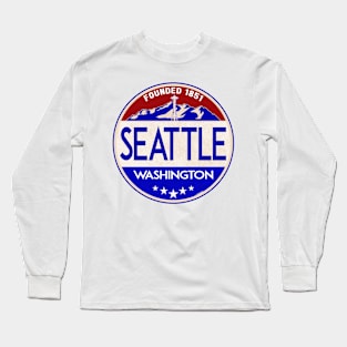 Seattle Washington Mount Rainier National Park Long Sleeve T-Shirt